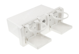 Ящик для мелочей врезной, с замком и складным подстаканником, белый (C12201W)